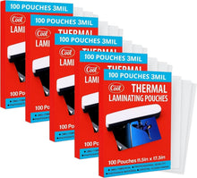 Load image into Gallery viewer, 3MIL Thermal Laminating Sheets (500 Count) 11.5x17.5 inch, Legal Size Dry-Erase Friendly Laminating Pouches, Compatible with Laminator, Crystal Clear Laminated Finish