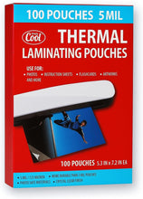 Load image into Gallery viewer, 5MIL Thermal Laminating Sheets (100 Count) 5.3x7.2 inch, Photo Size Dry-Erase Friendly Laminating Pouches, Compatible with Laminators, Crystal Clear Laminated Finish