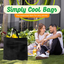 Load image into Gallery viewer, 50 Pack Reusable Grocery Bags Bulk-Large Heavy Duty Washable Tote Bag 14.5"x14"x6.6", Foldable Eco-Friendly Shopping Bags for Grocery Stores, Markets & Everyday Use(Black)