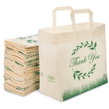 Load image into Gallery viewer, 200 Pack Reusable Grocery Shopping Bags Bulk-Heavy Duty Foldable Grocery Tote Bag 14.5"x14"x6.6", Eco-Friendly Thank You Bags for Retail Stores, Boutiques & Markets