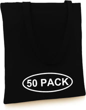 Load image into Gallery viewer, 50 Pack Black Reusable Cloth Bags 13"W x 15"H

