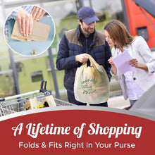 Load image into Gallery viewer, 300 Pack Cream Reusable Thank You Eco-Friendly Grocery T-Shirt Shopping Bags 21.5”x12.2”x7.2” Durable, Recyclable Shopping Bags Washable, Foldable, Portable Tote Bags Bulk
