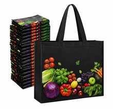 Load image into Gallery viewer, 25 Pack  Laminated Reusable Bags  13”x12.6”x7.25"
